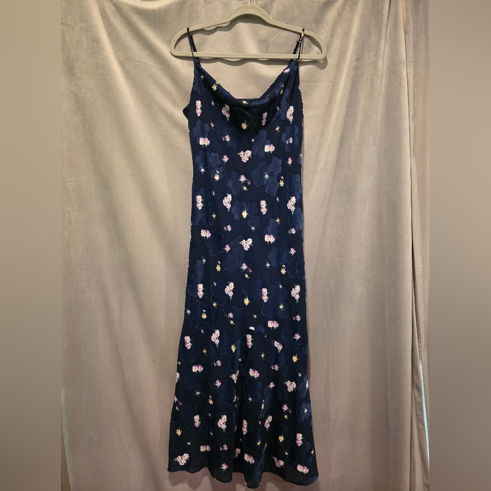 LOFT Navy floral dress